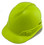 Pyramex Ridgeline Cap Style Hard Hats Hi Viz Lime - 6 Point Suspensions Oblique Right