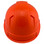 Pyramex Ridgeline Vented Hi-Viz Orange Cap Style Hard Hat
 Back View