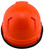 Pyramex Ridgeline Vented Hi-Viz Orange Cap Style Hard Hat with edge back