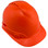 Pyramex Ridgeline Vented Hi-Viz Orange Cap Style Hard Hat - 6 Point Suspensions
 Right Side Oblique View