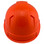 Pyramex Ridgeline Vented Hi-Viz Orange Cap Style Hard Hat - 6 Point Suspensions
 Back View