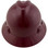 MSA V-Gard Full Brim Hard Hats with Fas-Trac Suspensions Maroon Color
Front View