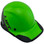 Actual Carbon Fiber Hard Hat - Cap Style Black and Green with Protective Edge
Right Side Oblique View
