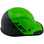 Actual Carbon Fiber Hard Hat - Cap Style Black and Green with Protective Edge
Right Side  View