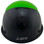 Actual Carbon Fiber Hard Hat - Cap Style Black and Green with Protective Edge
Back View