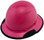 DAX Fiberglass Composite Hard Hat - Full Brim Hot Pink - Oblique View with edge