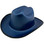 Outlaw Cowboy Hardhat with Ratchet Suspension  with Optional Edge Metallic Blue
Left Side Oblique View