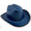 Outlaw Cowboy Hardhat with Ratchet Suspension  with Optional Edge Metallic Blue
Right Side Oblique View