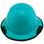 Actual Carbon Fiber Hard Hat - Full Brim Teal with Protective Edge
Front View