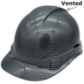 Carbon Fiber Design Hydro Dipped Cap Style Vented Hard Hat 