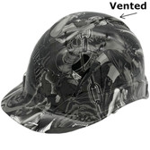 Bad Bones Design Hydro Dipped Cap Style Vented Hard Hat