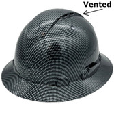 Carbon Fiber Design Hydro Dipped Full Brim Vented Hard Hat 