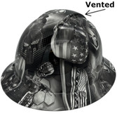 Veterans Design Hydro Dipped Full Brim Vented Hard Hat