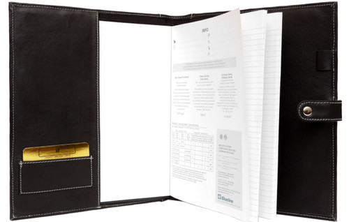 Ashlin® DESIGNER | PRESTON Refillable Large Journal (A10) with pen loop and closure | Vegan non-Leather (-00-) | [P9024-00]
