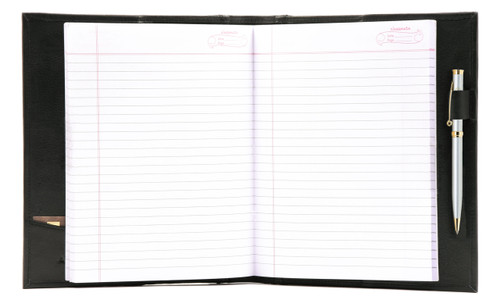 Ashlin® DESIGNER | PETERBOROUGH Refillable Cover includes JOURNAL, pocket,pen loop | Tuscany cowhide | [P9004-18]