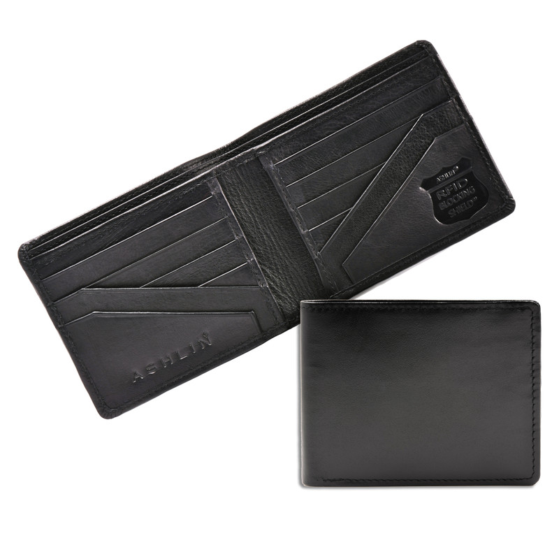 Ashlin® DESIGNER | BARRON RFID Blocking Mens Wallet with Angled Pockets ...