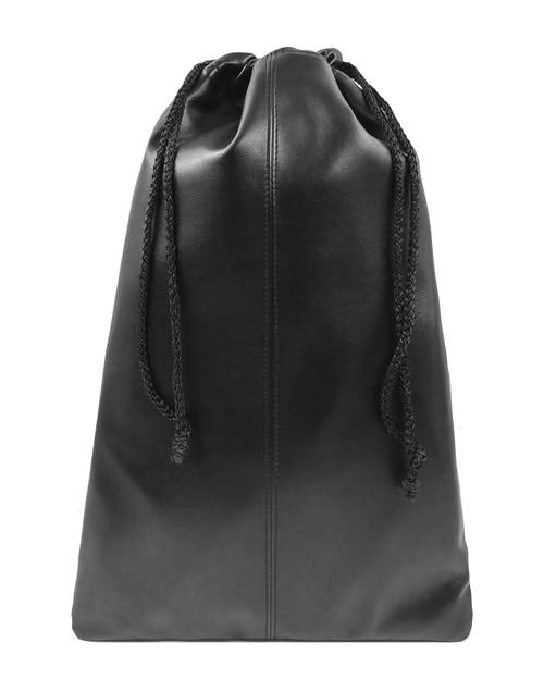 ☆NOIAGO☆ Vegan Leather Drawstring Bag Black 20190613_223503__85987.