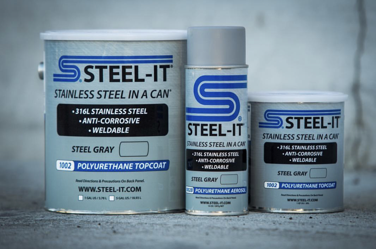 Gray Steel-It Polyurethane Spray 14oz.