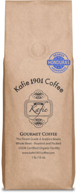Kafie 1901 Honduras Organic Arabica Coffee
16oz / 1 lb. bag – whole bean coffee