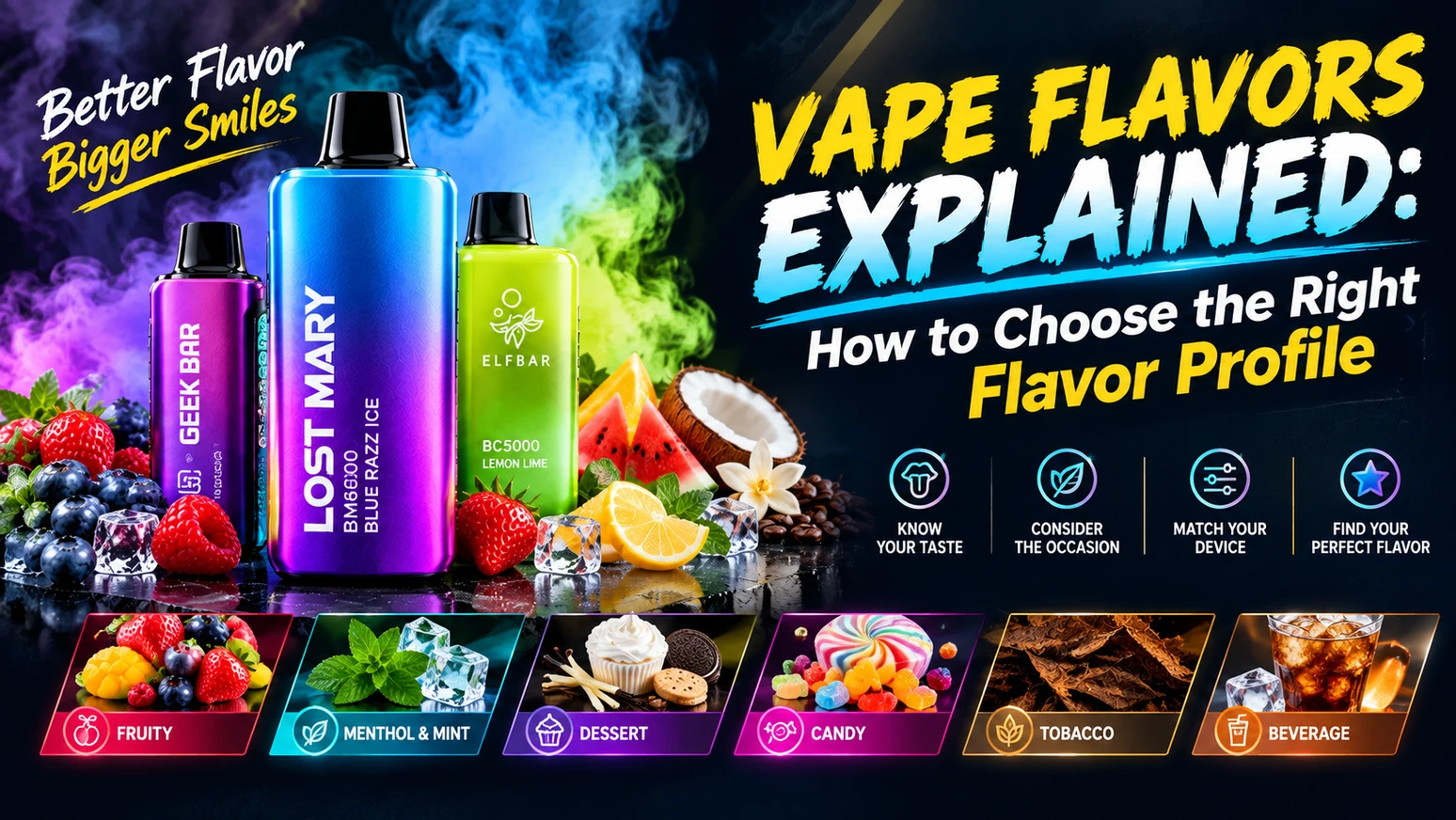 Vape Flavors Explained: How to Choose the Right Flavor Profile