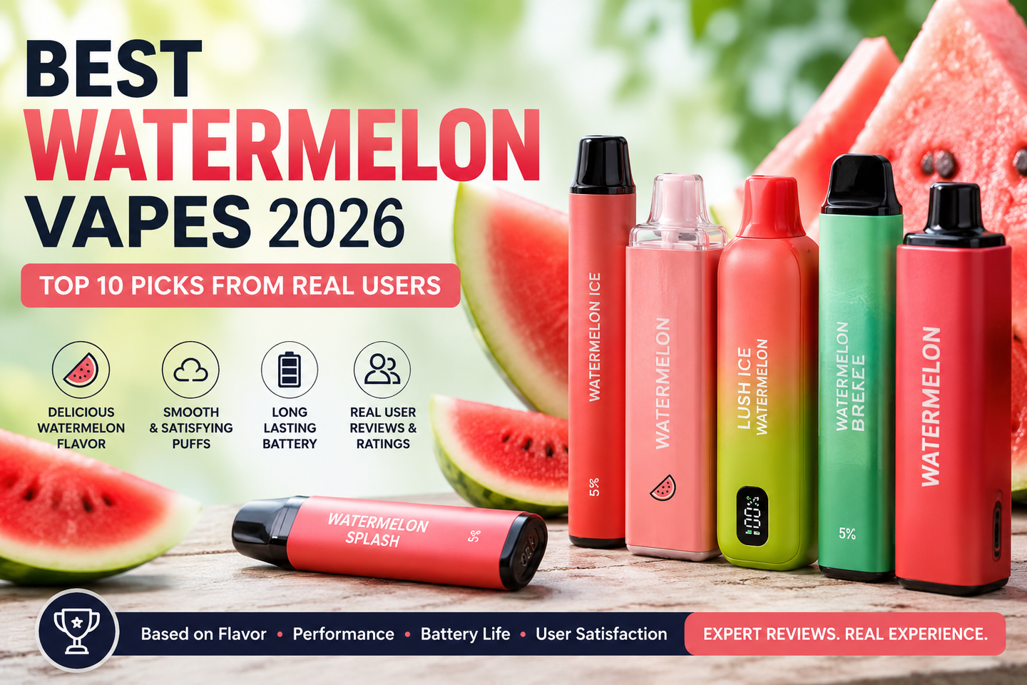 Best Watermelon Vapes 2026 — Top 10 Picks from Real Users
