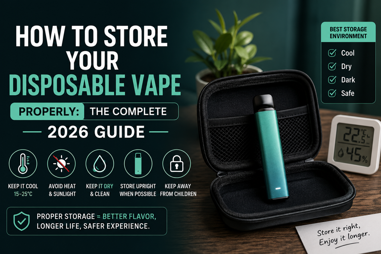 How to Store Your Disposable Vape Properly: The Complete 2026 Guide