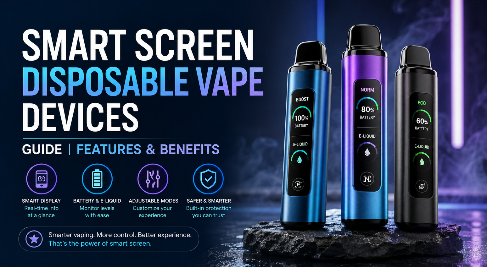 Smart Screen Disposable Vape Devices Guide  Features & Benefits