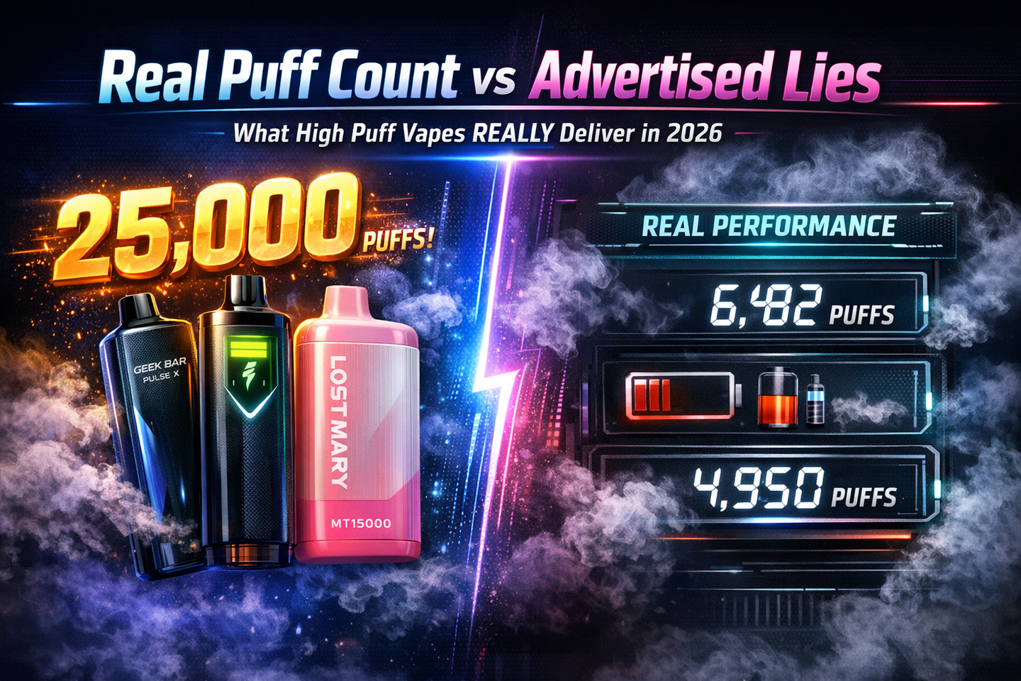 Best High Puff Disposable Vapes in 2026 – Real Performance vs Advertised Puffs