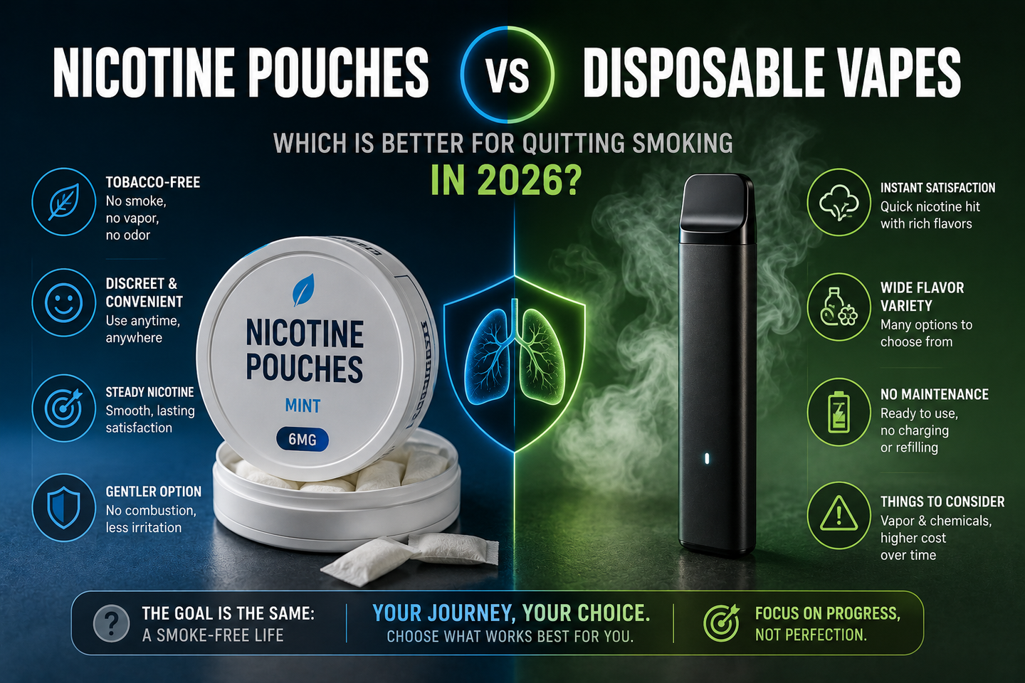 Nicotine Pouches vs Disposable Vapes: Which Is Better for Quitting Smoking in 2026?