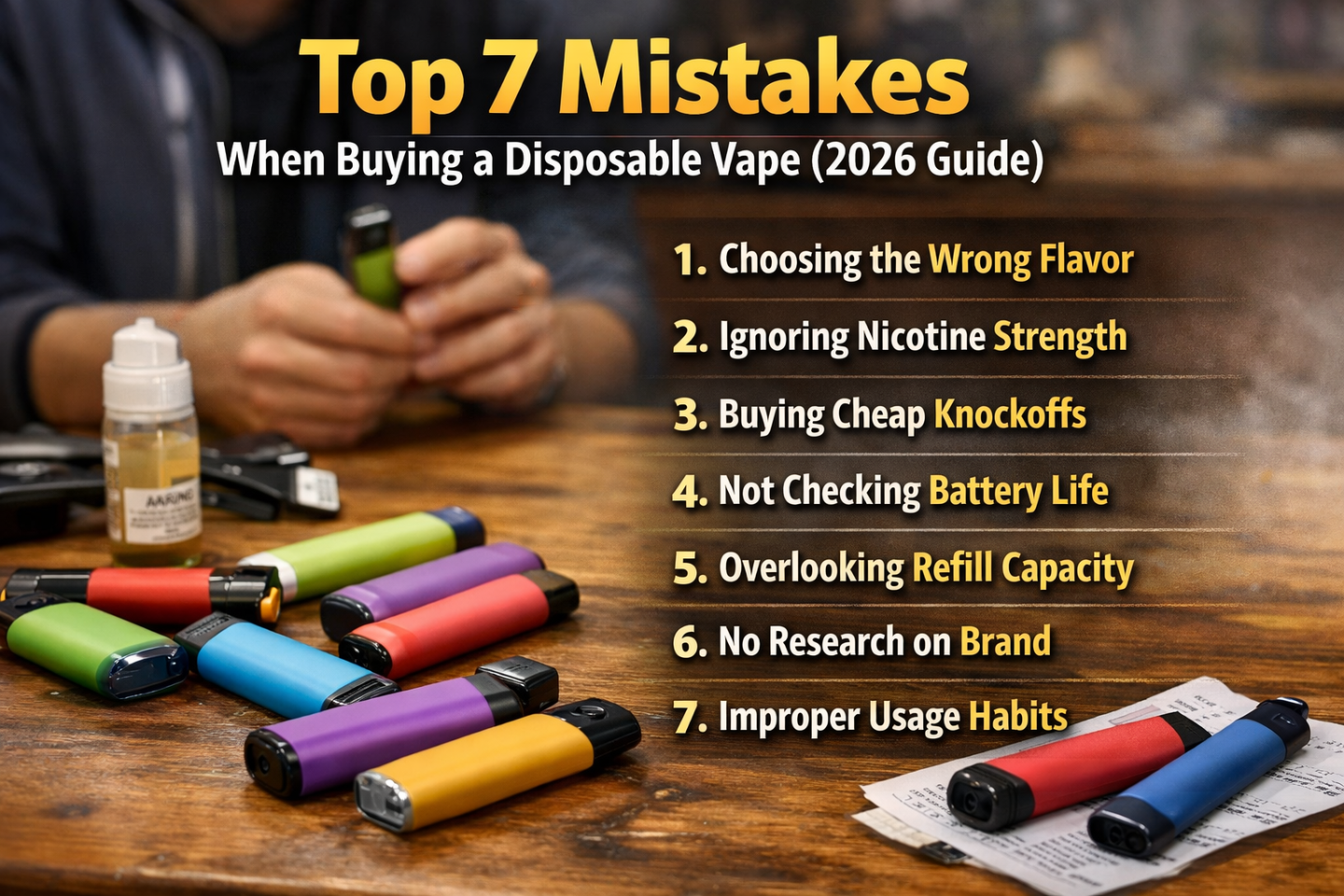 Top 7 Mistakes When Buying a Disposable Vape (2026 Guide)