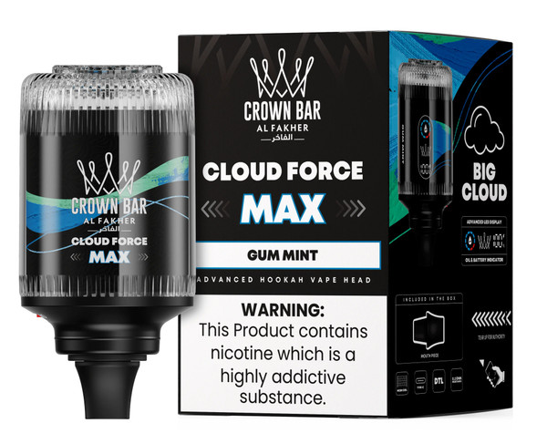 AL FAKHER CROWN BAR CLOUD FORCE MAX 50,000 PUFFS HOOKAH VAPE HEAD