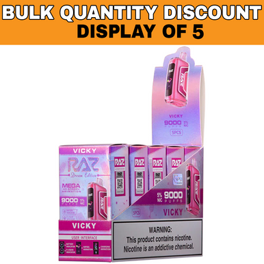 RAZ TN9000 9000 PUFFS– PACK OF 5