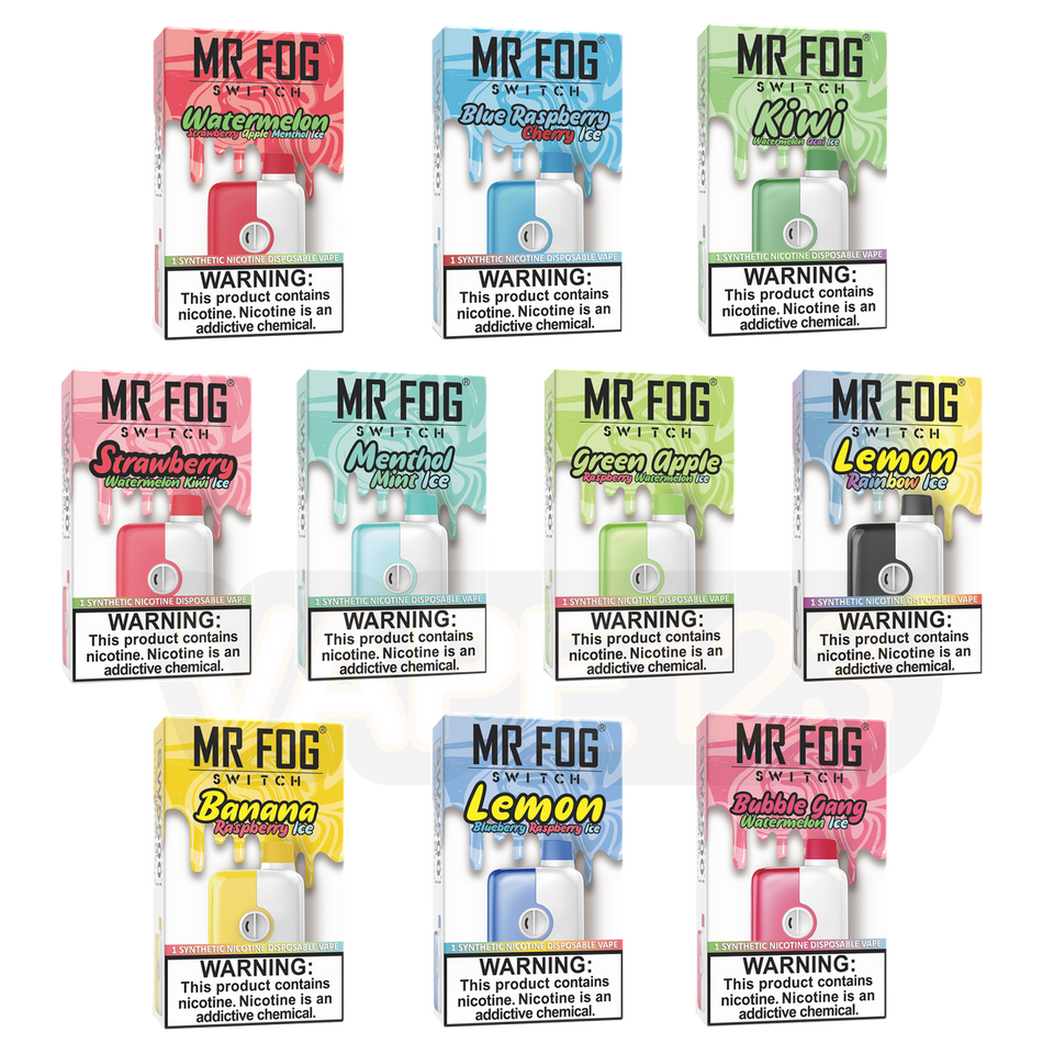 MR FOG SWITCH 15ML 5500 PUFFS VAPE -  PACK OF 10