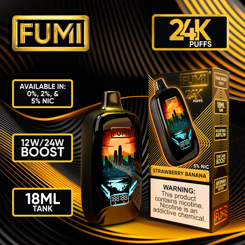 FUMI 24,000 PUFFS VAPE WITH LED SCREEN