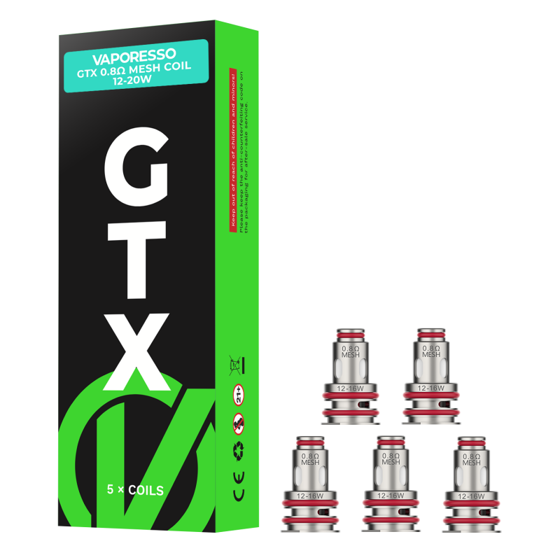 VAPORESSO GTX REPLACEMENT COILS - PACK OF 5
