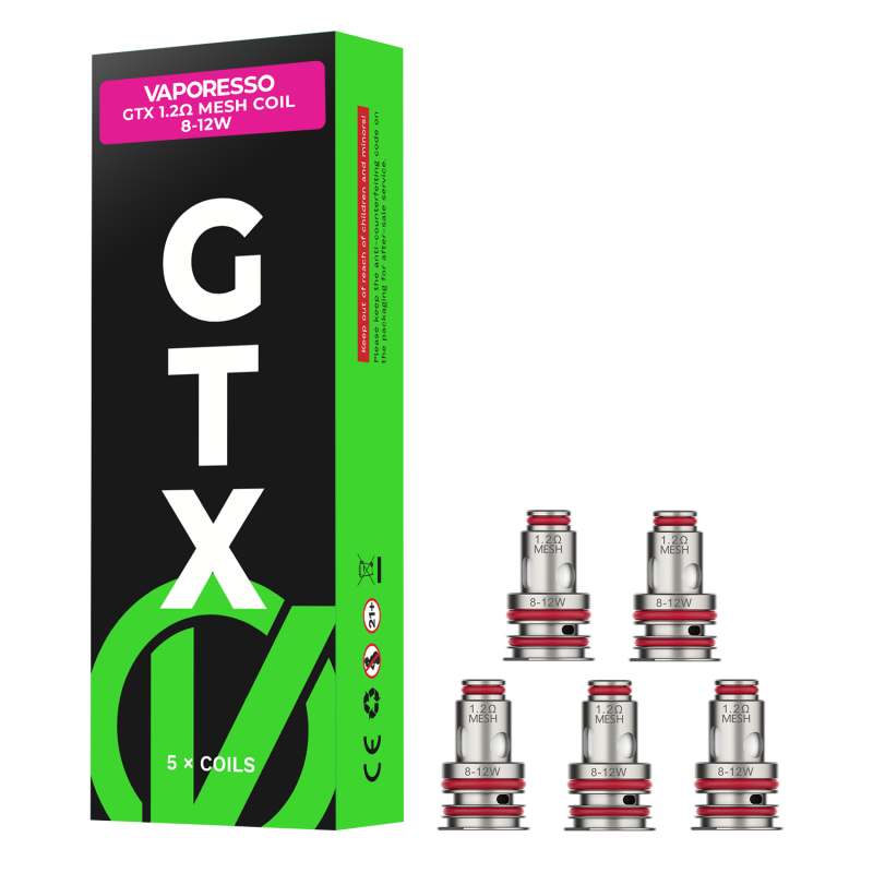 VAPORESSO GTX REPLACEMENT COILS - PACK OF 5