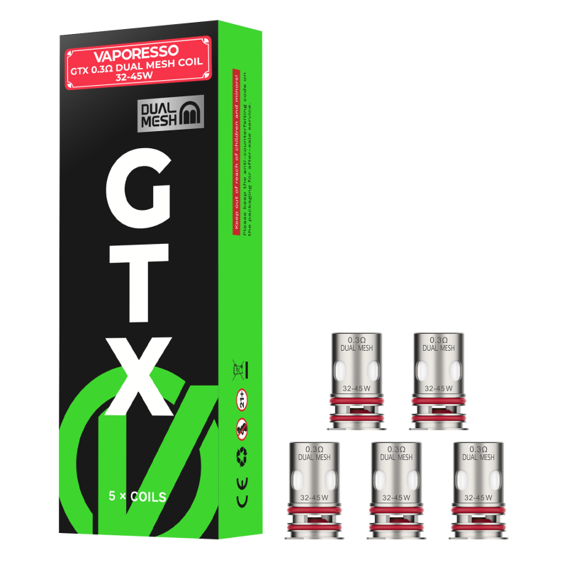 VAPORESSO GTX REPLACEMENT COILS - PACK OF 5