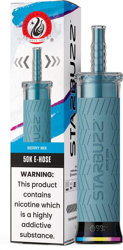 Top angle of STARBUZZ eHose disposable vape highlighting airflow design