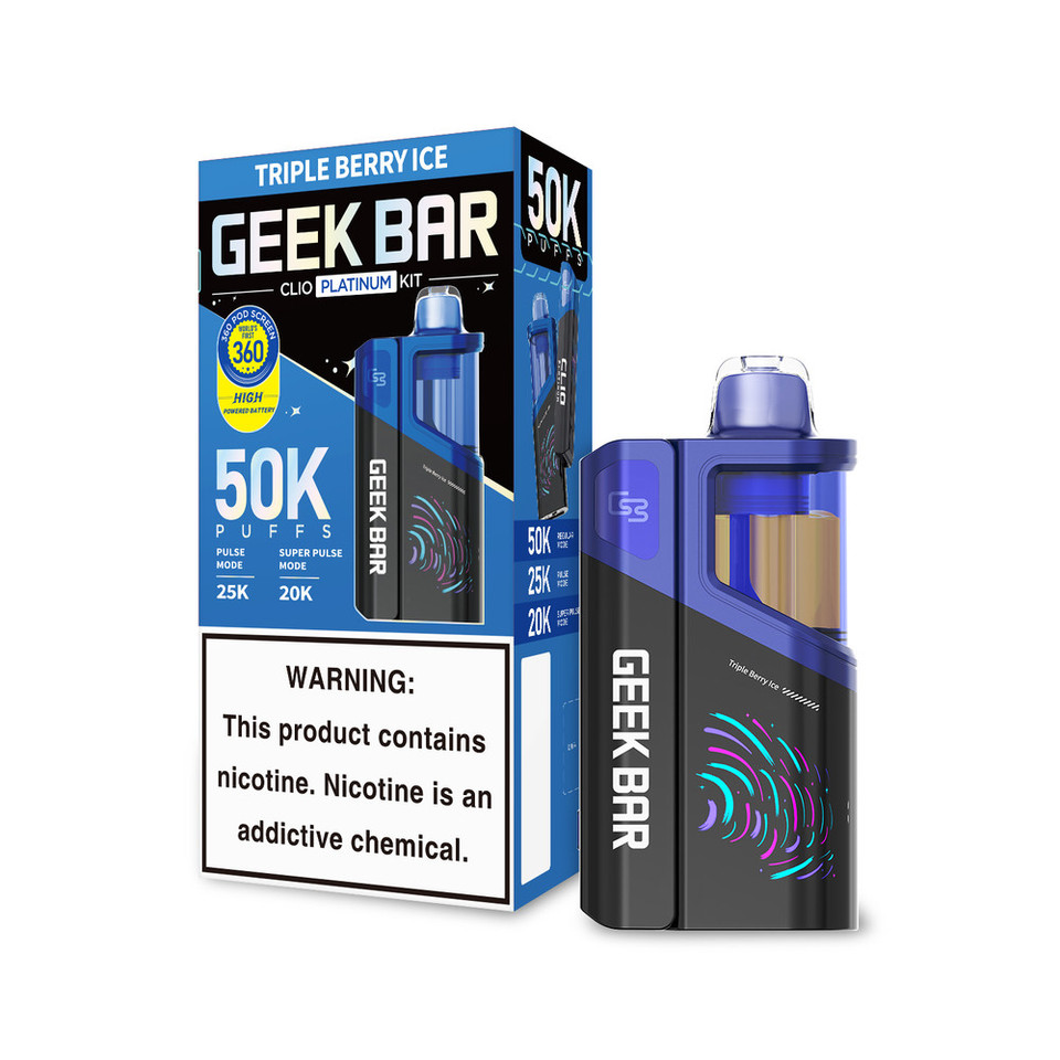 GEEK BAR CLIO PLATINUM 50,000 PUFFS DISPOSABLE VAPE (FULL KIT)