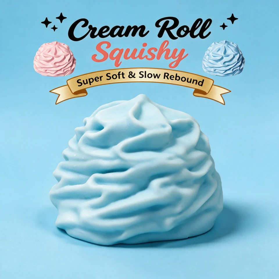 CREAM ROLL SQUEEZE SQUISH TOY