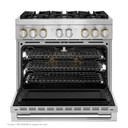 Jennair® 36" RISE™ Dual-Fuel Professional-Style Range JDRP436HL