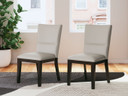 Glinari - Taupe / Black - Dining Upholstered Side Chair (Set of 2)