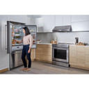 Kitchenaid® 20 cu.ft. 36-Inch Width Counter-Depth French Door Refrigerator with Interior Dispense KRFC300ESS
