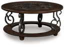 Frallyn - Dark Brown - Round Cocktail Table