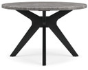 Glinari - Taupe / Black - 5 Pc. - Dining Room Table, 4 Side Chairs