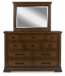 Taffenbrook - Medium Brown - Dresser And Mirror