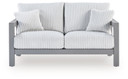 Hurley Park - Gray - Loveseat With Cushion