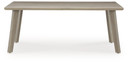 Cliff Trails - Beige - Rectangle Dining Table With Umbrella Option