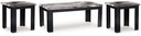 Jazmore - Dark Brown - Occasional Table Set (Set of 3)