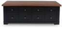 Wildenauer - Brown / Black - Lift Top Cocktail Table